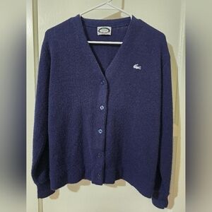 Lacoste x Izod Men's Vintage Navy Sweater Sz 40(M/L) P2P 24-28(Women's 1X/2X)